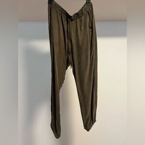 Johnny Was Olive Green Joggers